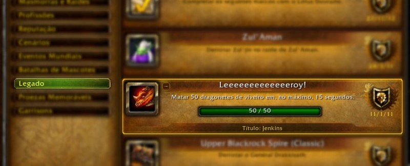 Logro de Leeroy Jenkins en World of Warcraft