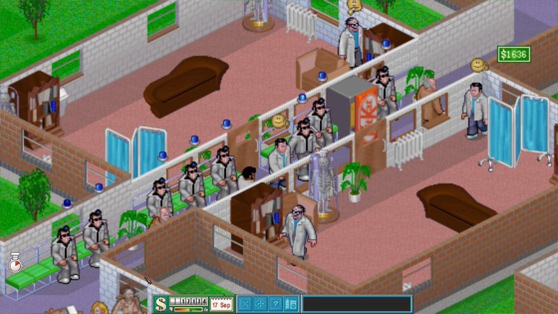 Emergencias en Theme Hospital con llegada de pacientes